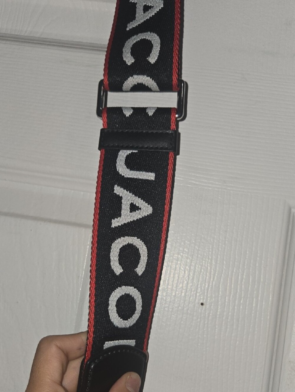 Marc Jacobs Black Strap with Red Trim and White Logo - Picture 15 of 15